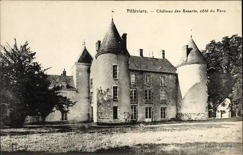 Ak Pithiviers Loiret, Château des Essarts, côté du Parc