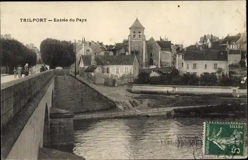 Ak Trilport Seine et Marne, Entrée du Pays