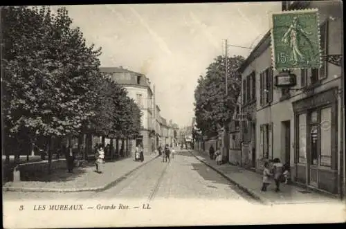 Ak Les Mureaux Yvelines, Grande Rue