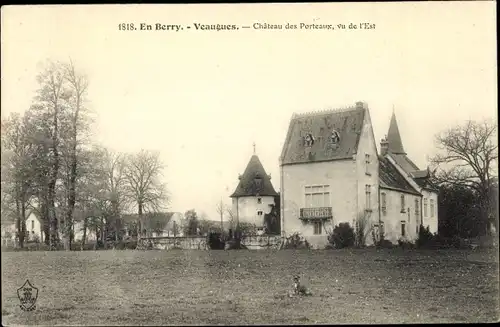 Ak Veaugues Cher, Château  des Porteaux