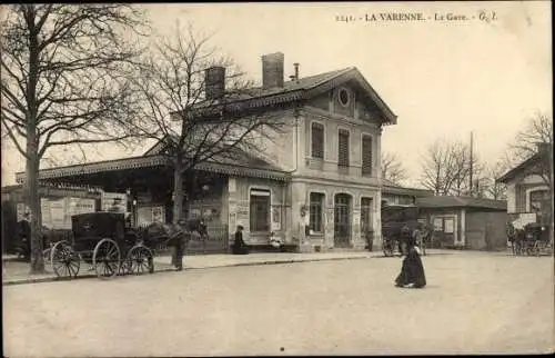 Ak La Varenne Val de Marne, La Gare