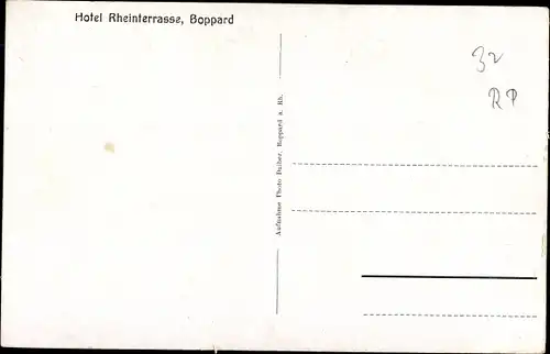 Ak Boppard am Rhein, Hotel Rheinterrasse, Dampfer am Anleger