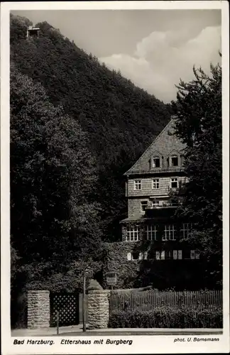 Ak Bad Harzburg am Harz, Ettershaus mit Burgberg