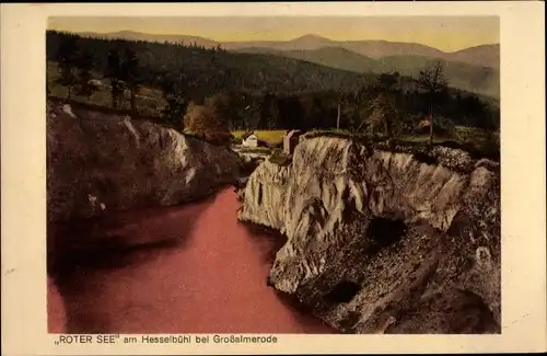 Ak Großalmerode im Werra Meißner Kreis, Roter See am Hesselbühl