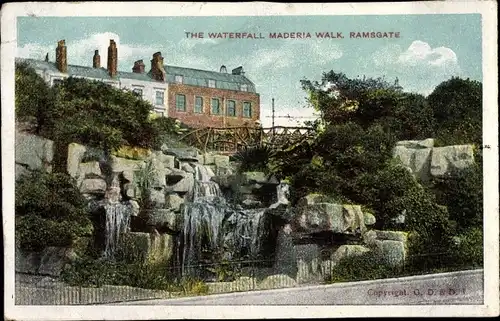 Ak Ramsgate South East England, The Waterfall, Maderia Walk