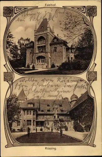 Jugendstil Ak Rössing Nordstemmen Landkreis Hildesheim, Edelhof