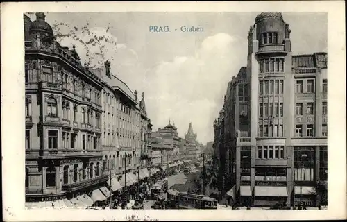 Ak Praha Prag Tschechien, Graben