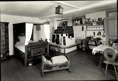 Ak Saalfeld an der Saale Thüringen, Thüringer Heimatmuseum, Bauernstube