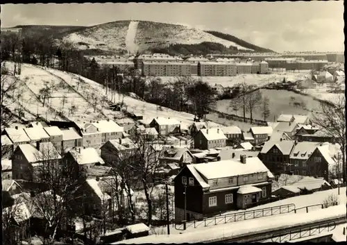 Ak Suhl in Thüringen, Gesamtansicht, Winterpartie