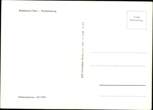 Ak Rudolstadt in Thüringen, Heidecksburg