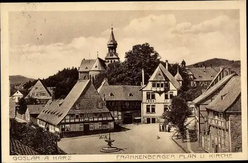 Ak Goslar am Harz, Frankenberger Plan und Kirche