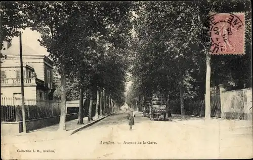 Ak Avallon Yonne, Avenue de la Gare