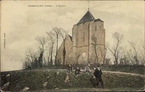 Ak Compigny Yonne, l´Église