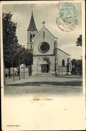 Ak Bondy Seine Saint Denis, L'Eglise