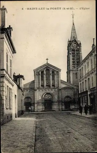 Ak Saint Leu la Forêt Val d'Oise, l´Église