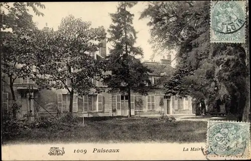 Ak Puiseaux Loiret, La Mairie