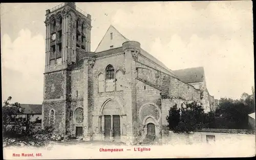 Ak Champeaux Seine et Marne, l´Église