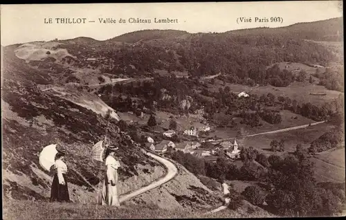 Ak Le Thillot Vosges, Vallee du Chateau Lambert