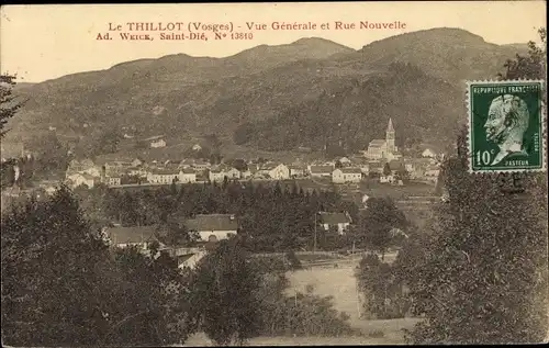 Ak Le Thillot Vosges, Vue Generale et Rue Nouvelle