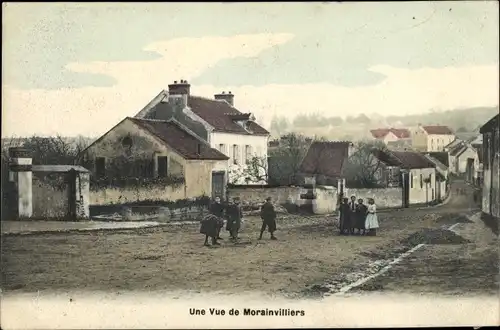 Ak Morainvilliers Yvelines, Une Rue