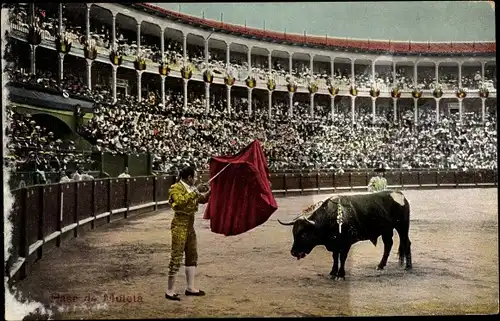 Ak Corrida de Toros, Pase de Muleta, Stierkampf