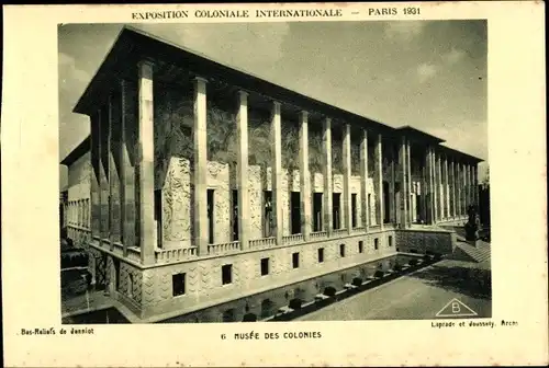 Ak Paris, Exposition Coloniale Internationale 1931, Musée des Colonies