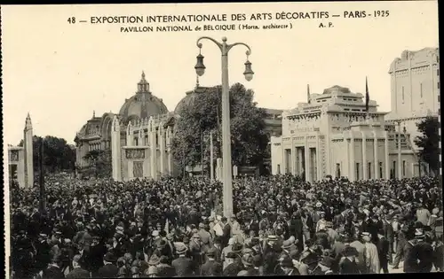Ak Paris, Exposition Internationale des Arts Decoratifs 1925, Pavillon National de Belgique