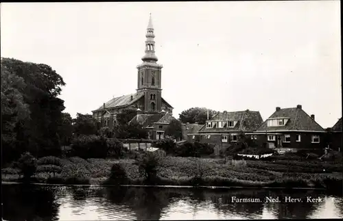 Ak Nieuwstad Farmsum Groningen, Ned. Herv. Kerk