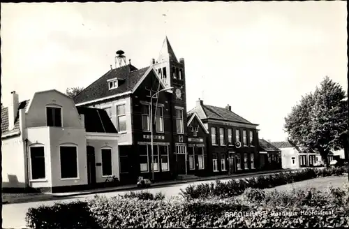 Ak Grootegast Groningen, Raadhuis Hoofdstraat