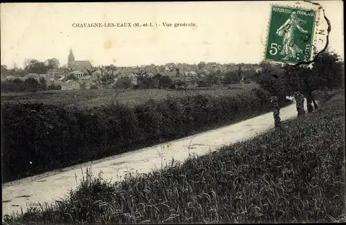 Ak Chavagnes les Eaux Maine et Loire, Vue générale