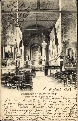 Ak Sainte Solange Cher, Pèlerinage, Intérieur de l´Église