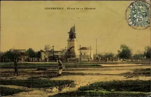 Ak Courbevoie Hauts de Seine, La Place de la Défense