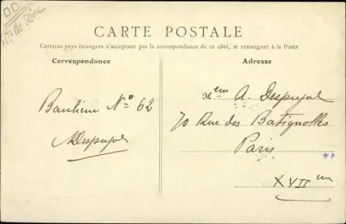Ak Courbevoie Hauts de Seine, Inondations de Janvier 1910, Quai de Courbevoie