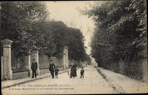Ak Villiers sur Marne Val de Marne, Avenue Montrichard, Sanatorium