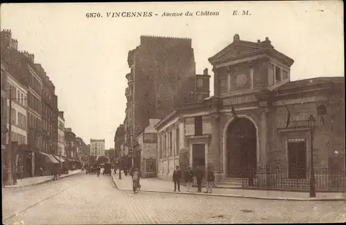 Ak Vincennes Val de Marne, Avenue du Château