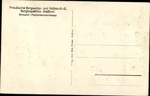 Ak Preußische Bergwerks und Hütten AG, Berginspektion Staßfurt, Berlepsch Maybachschachtanlage