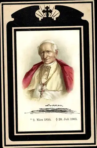 Passepartout Litho Papst Leo XIII., Vincenzo Gioacchino Pecci