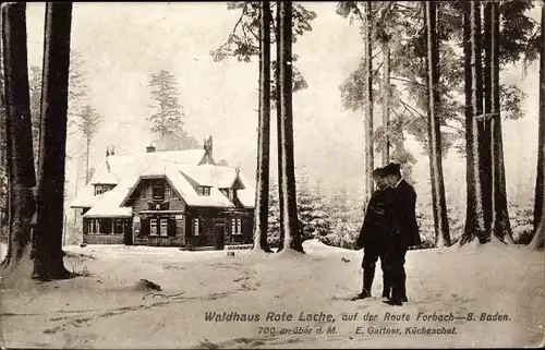 Ak Bermersbach Forbach im Schwarzwald Baden, Waldhaus Rote Lache