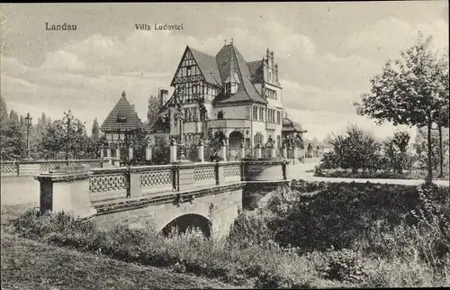 Ak Landau in der Pfalz, Villa Ludovici