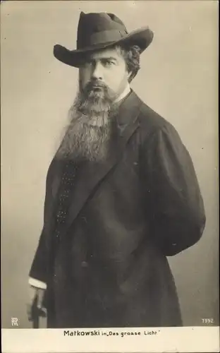 Ak Schauspieler Matkowski, Das große Licht, Portrait