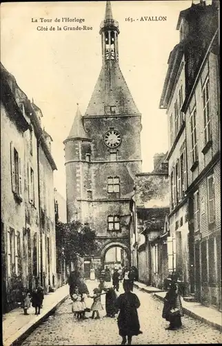 Ak Avallon Yonne, La Tour de l´Horloge