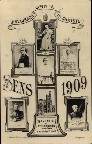 Ak Sens Yonne, 1er Congrès Diocésain 1909