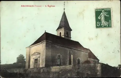 Ak Brosses Yonne, l´Église