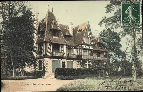 Ak Olivet Loiret, Bords du Loiret, Villa