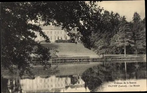 Ak Olivet Loiret, Château de la Source, Le Miroir