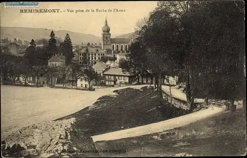 Ak Remiremont Lothringen Vosges, Vue prise de la Roche de l'Arma
