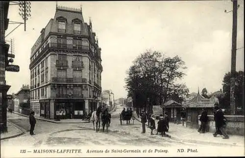 Ak Maisons Laffitte Yvelines, Avenue de Saint Germain et de Poissy