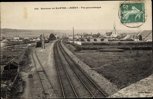 Ak Rosny sur Seine Yvelines, Vue Panoramique