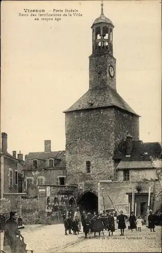 Ak Vierzon Cher, Porte feodale, Reste des fortifications de la Ville au moyen age