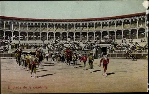 Ak Corrida de Toros, Entrada de la cuadrilla, Stierkampf